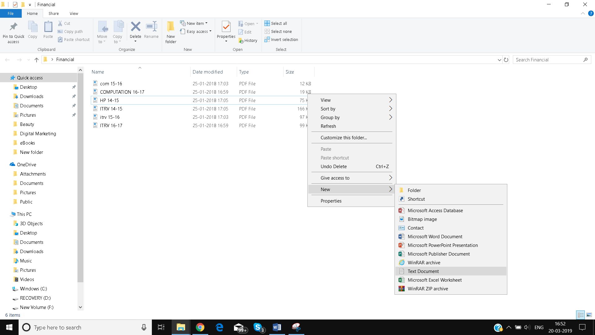 step 3 - click on Text Document.