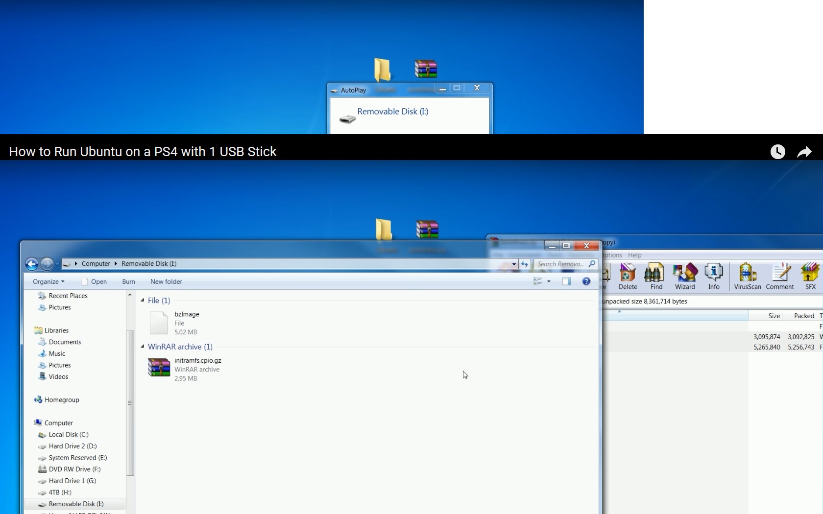 Copy the Linux Bootloader files straight on to the stick