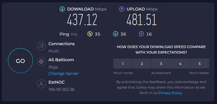 Bitdefender VPN speed test