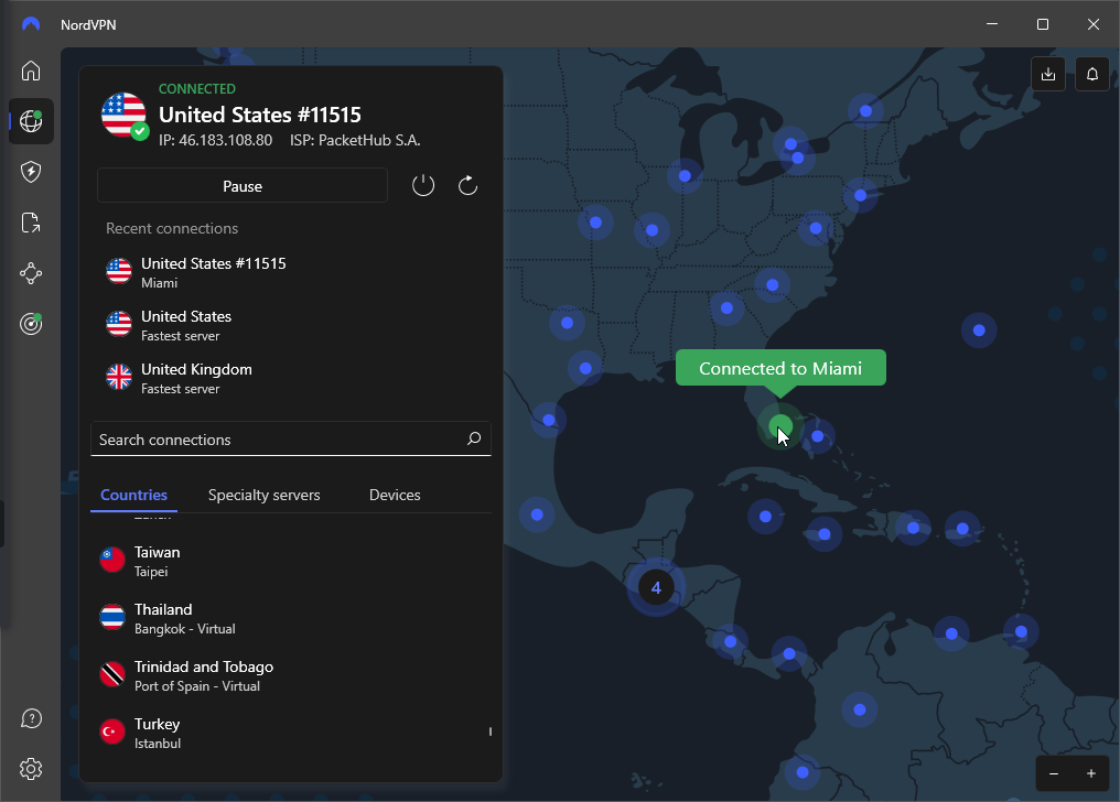 Connect to a US Server with NordVPN