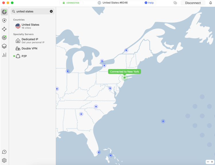 Connect to NY server