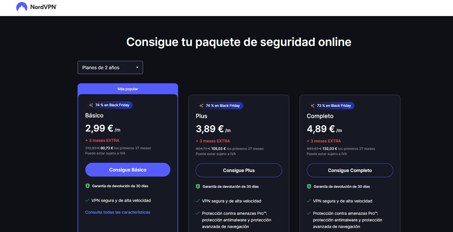 nordvpn plans