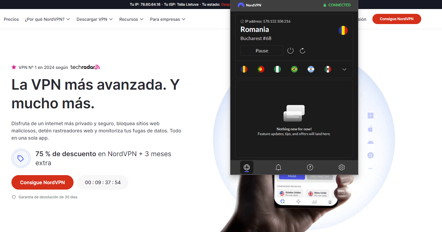 nordvpn romania server