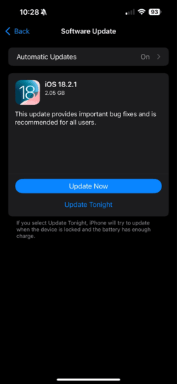An iPhone ready to upgrade to the latest iOS software