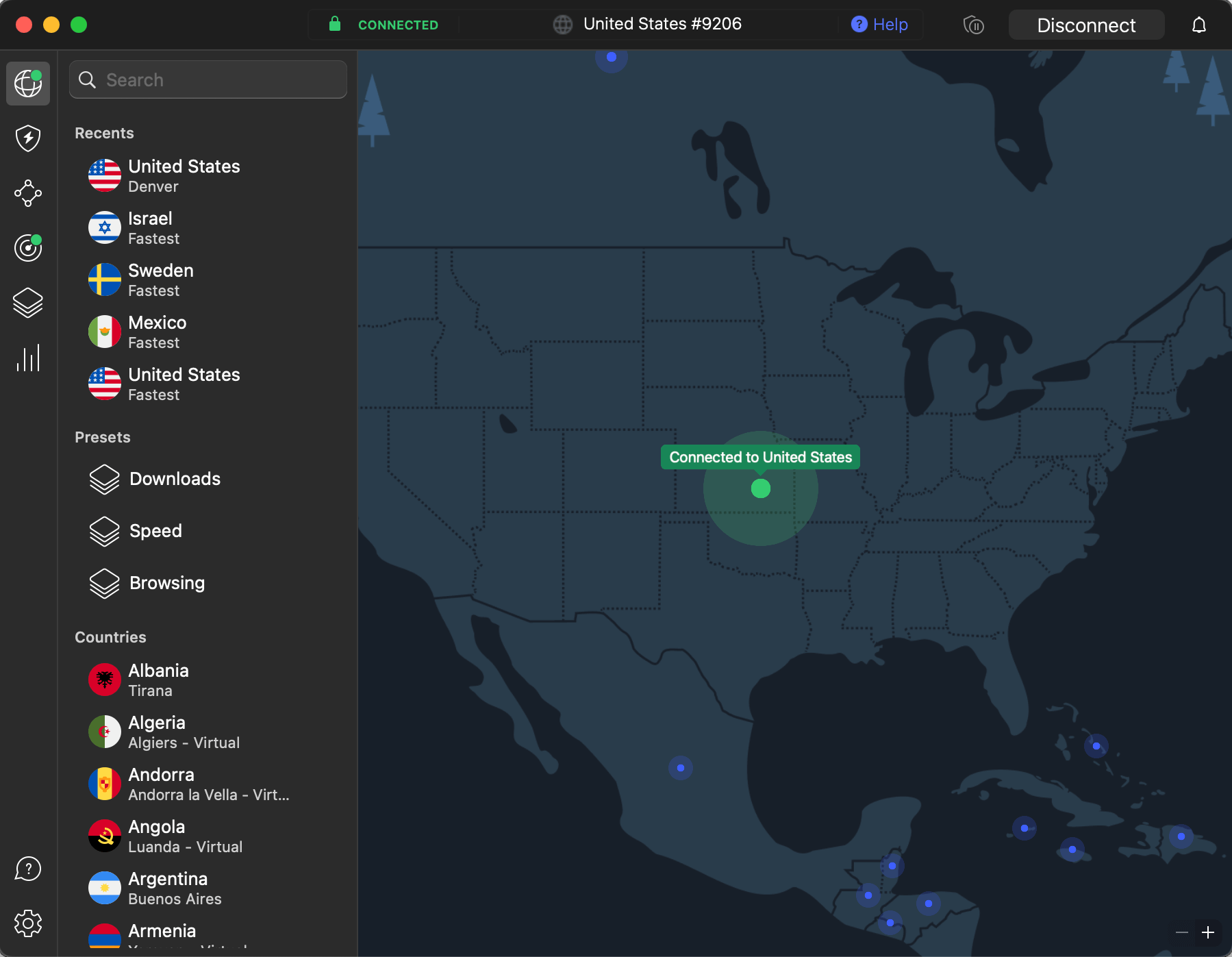 NordVPN connect to United States
