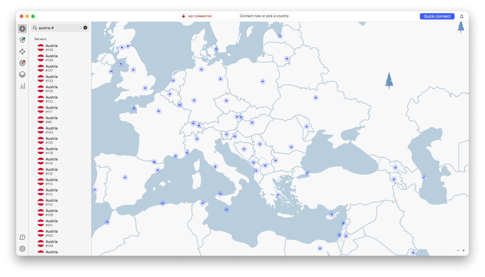 NordVPN's Austria servers