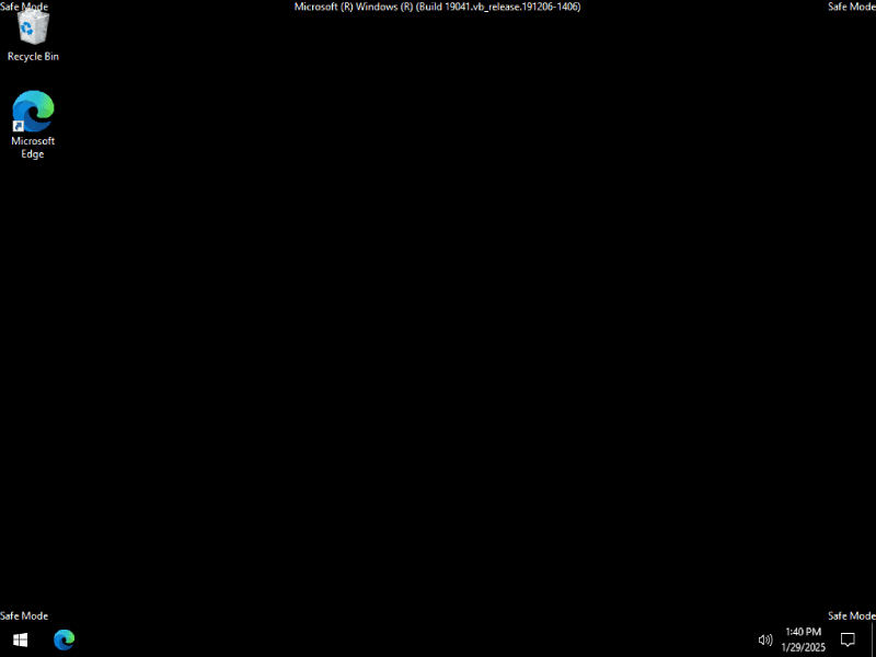 Windows 10 rebooted in Safe Mode