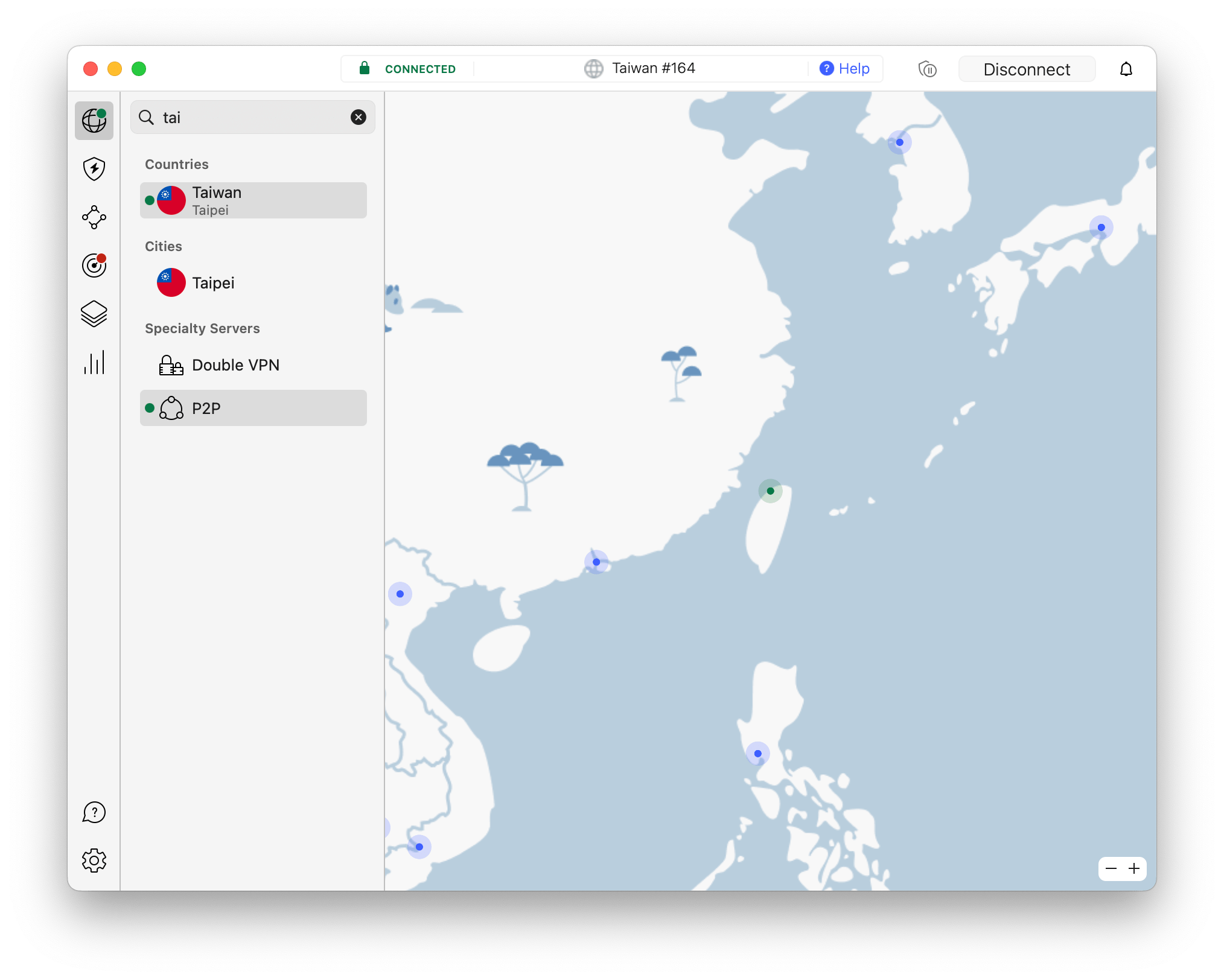 NordVPN Taiwan server