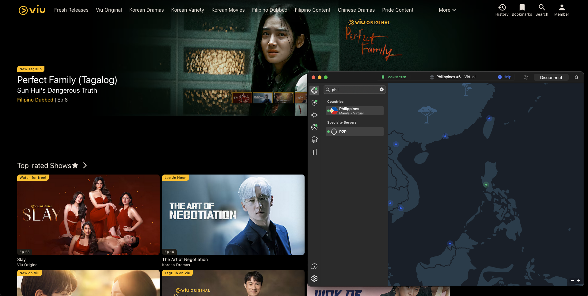 NordVPN unblocking Viu