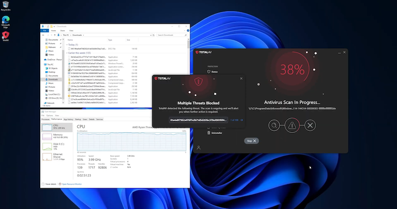 TotalAV antivirus scanning Windows PC
