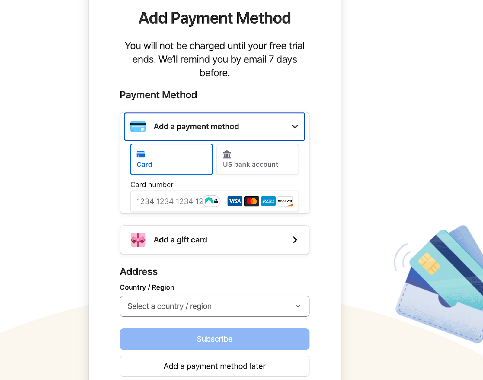 Provide details to finalize 1Password purchase