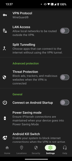 IPVanish tools for private Fliff access on Android