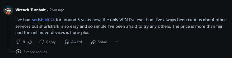Surfshark Reddit review