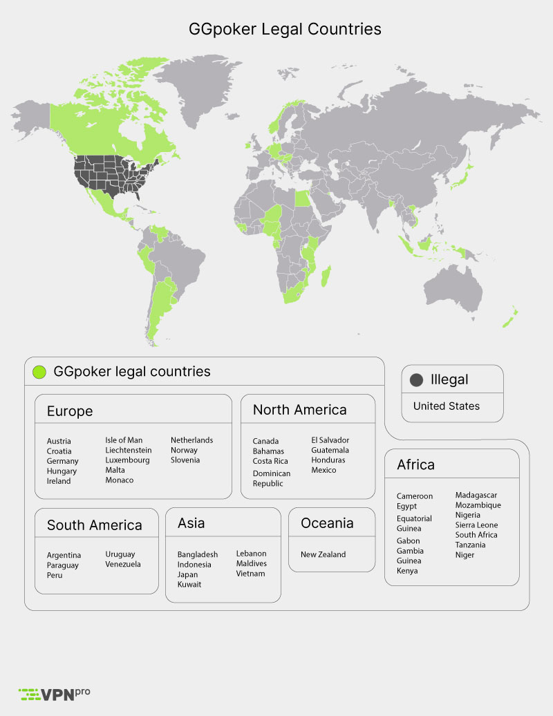 GGPoker legal countries