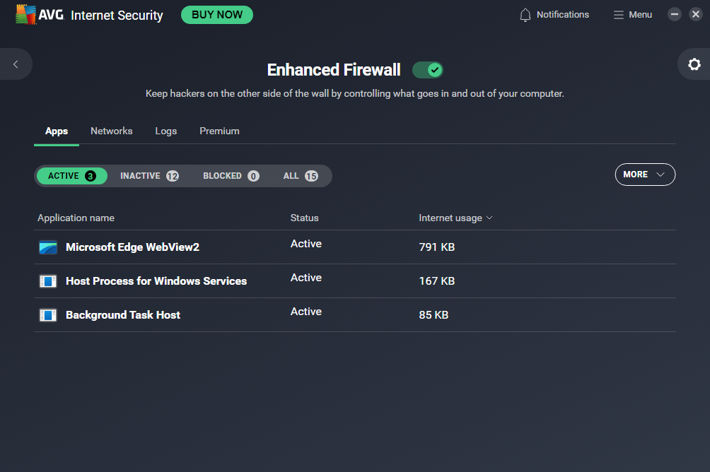 AVG's Enhanced Firewall