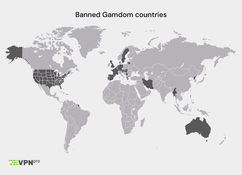 Banned Gamdom countries