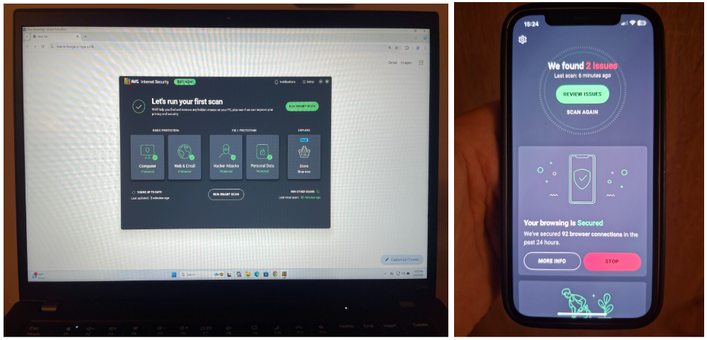 AVG mobile and PC apps