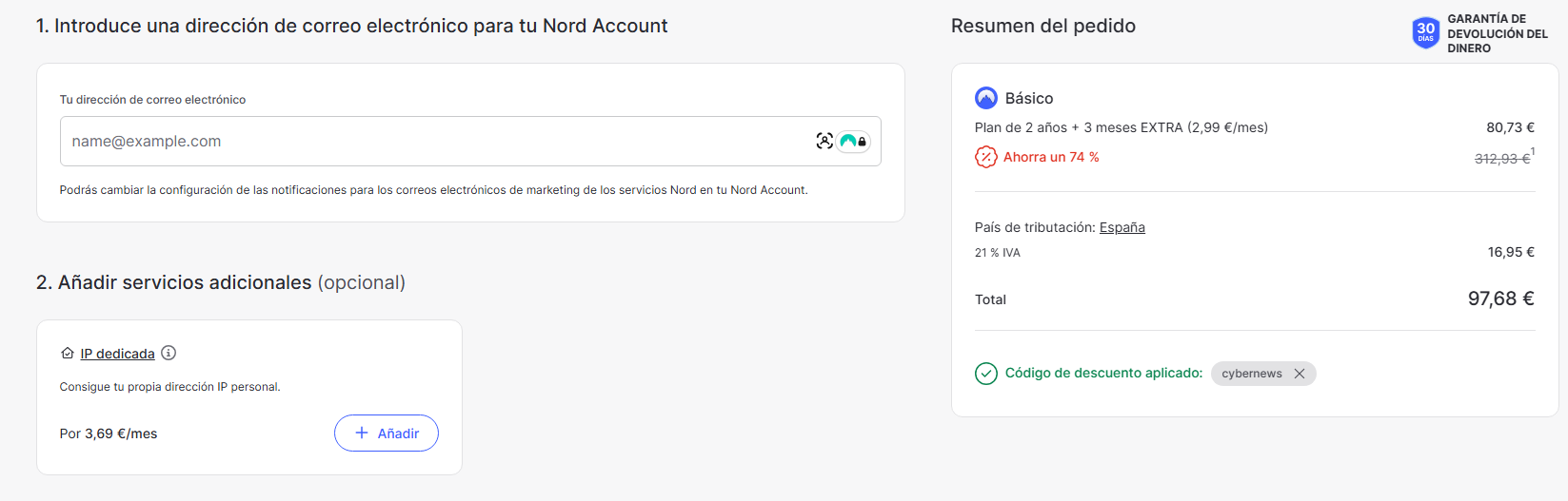 NordVPN Checkout