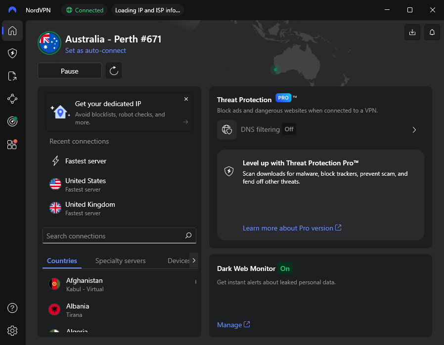Connect to nearest servers