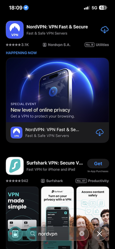 Install the best Wi-Fi VPN from the app store
