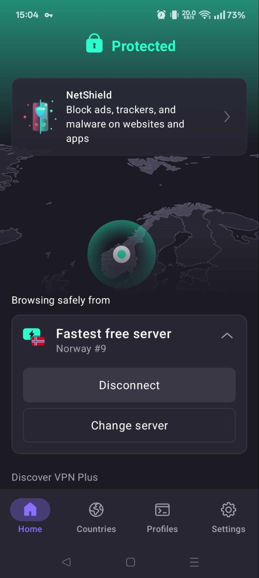 Proton free VPN mobile app