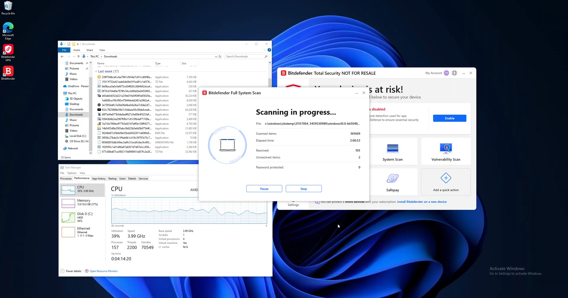 Bitdefender full system scans