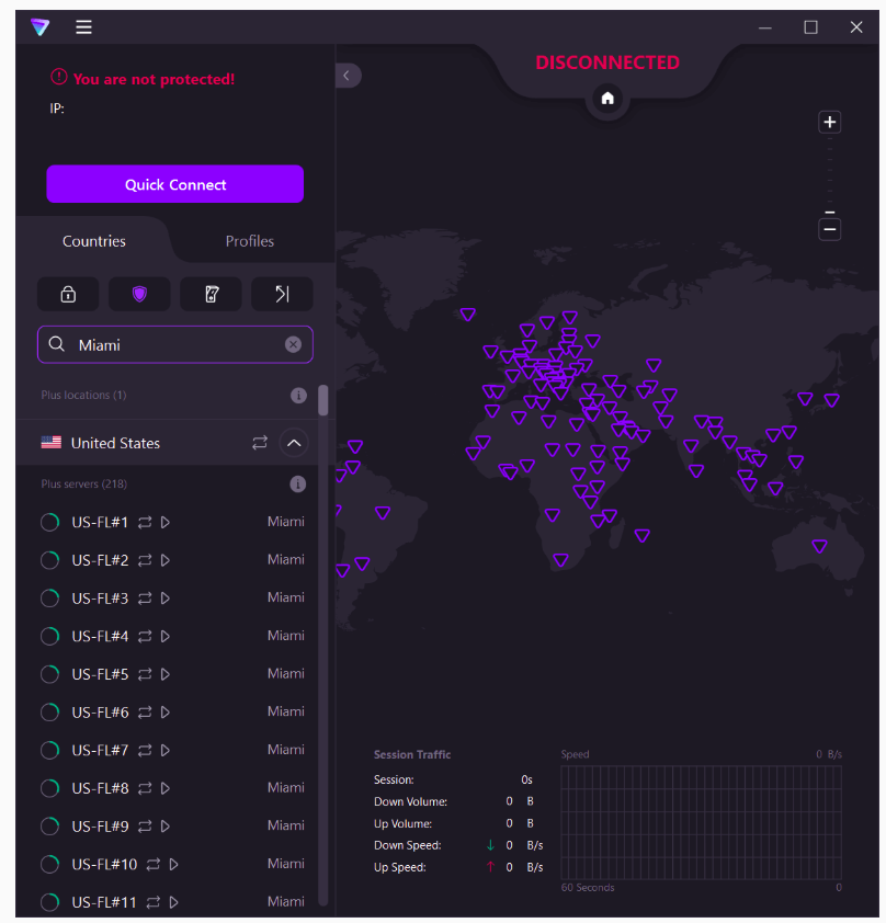Proton VPN servers in Florida