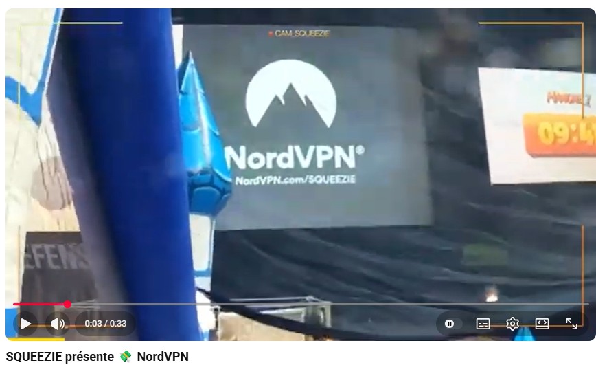 Promo NordVPN de Squeezie