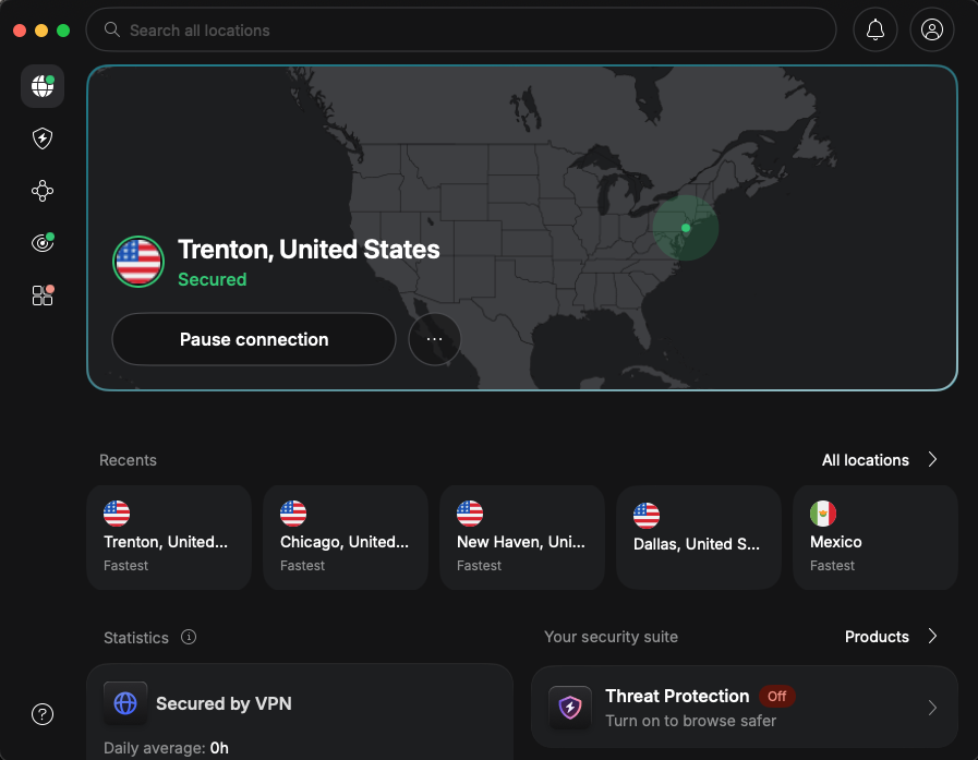 Connecting to a gambling-legal state via NordVPN