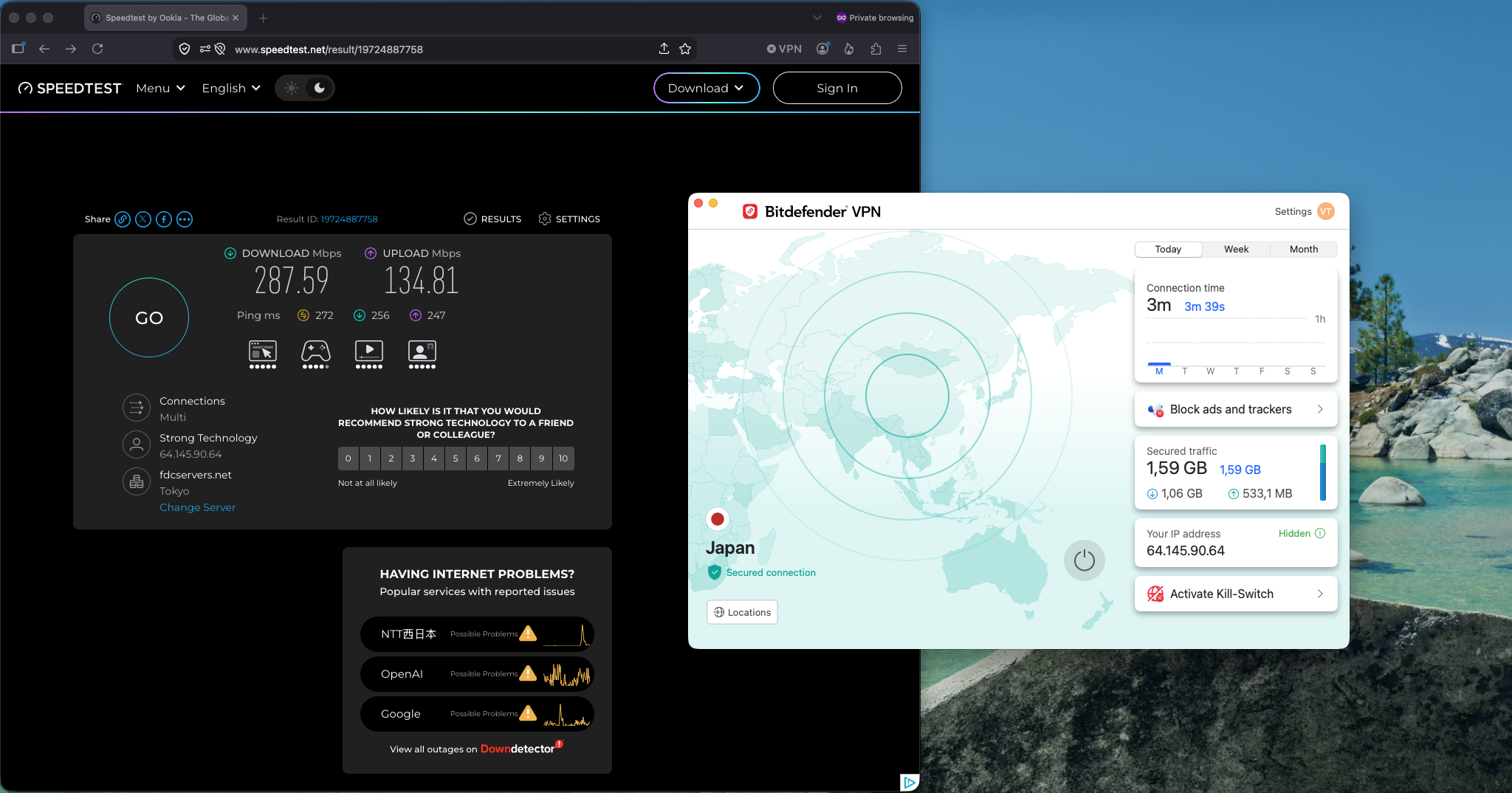 bitdefender vpn speedtest
