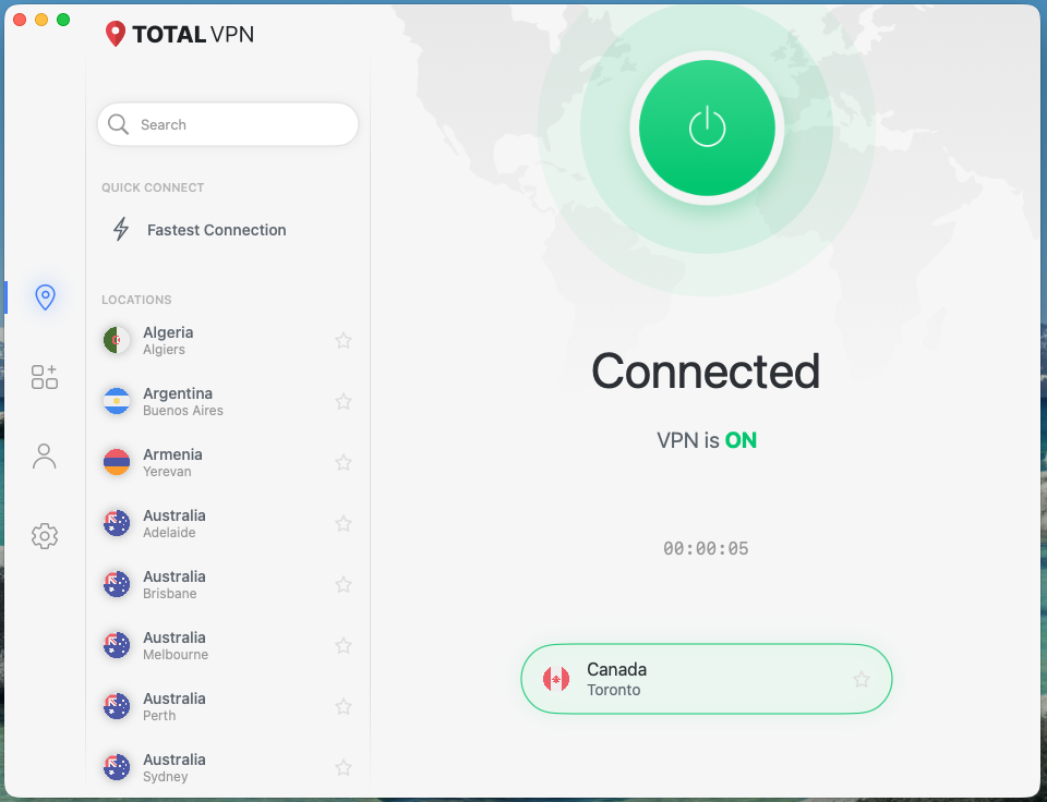 totalvpn connected