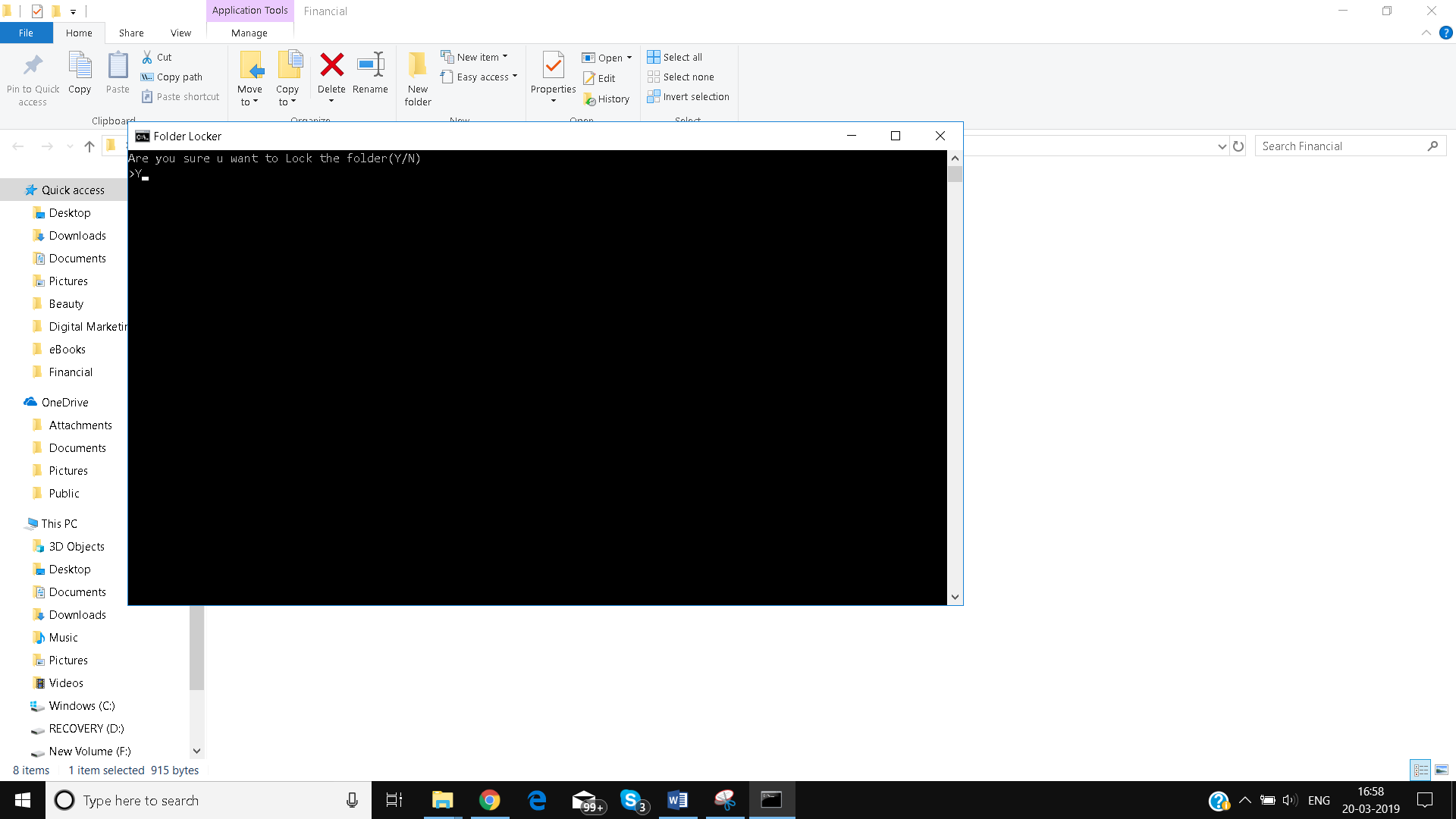 step 12 - move the files that you want to hide from others in this folder