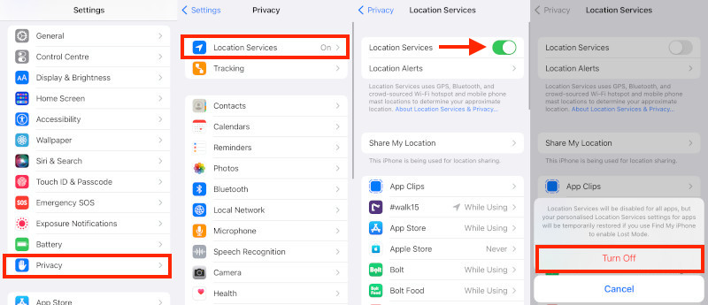 Disable GPS on iPhone
