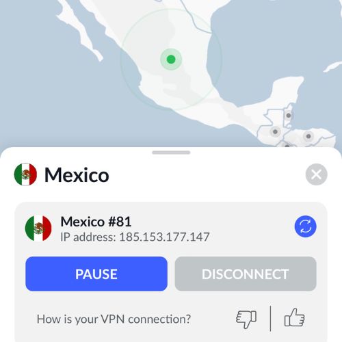 Connecting to Mexico servers with NordVPN Brawl Stars