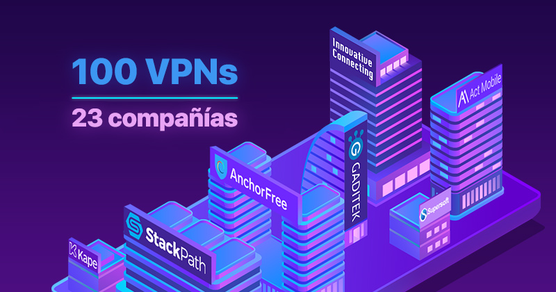100 VPNs 23 compañías