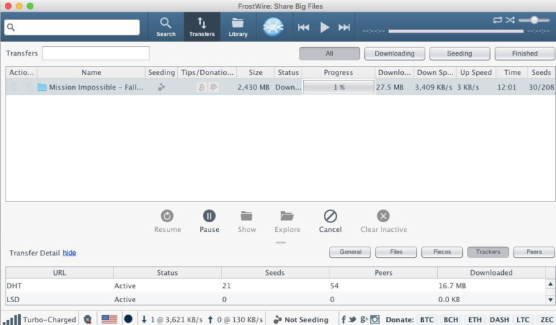 Client torrent FrostWire