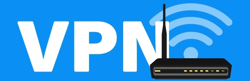 Router on blue background