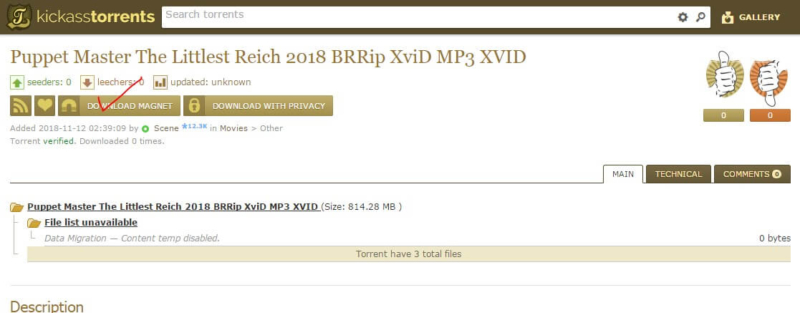 Kickass Torrents download lien magnet