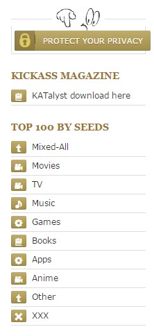 Kickass Torrents top 100 par seeders