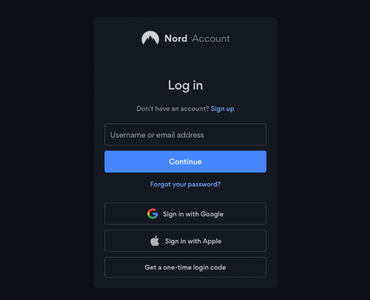 Log In op Nord account