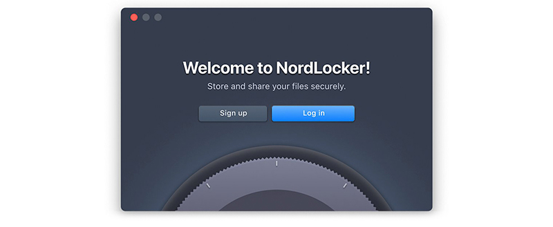 NordLocker welcome screen