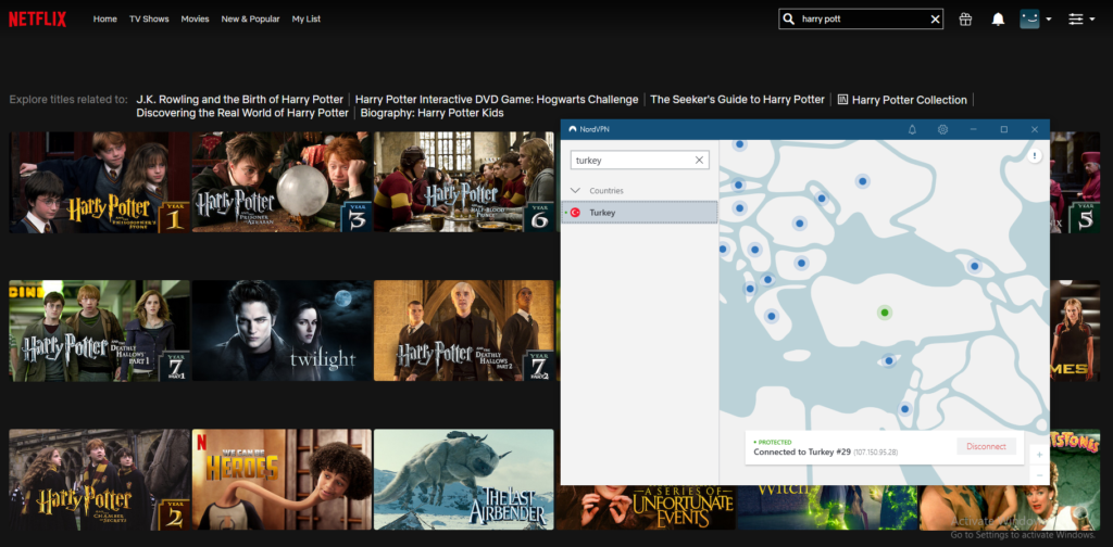Netflix Turquie débloqué avec NordVPN