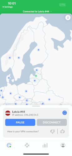 NordVPN connected