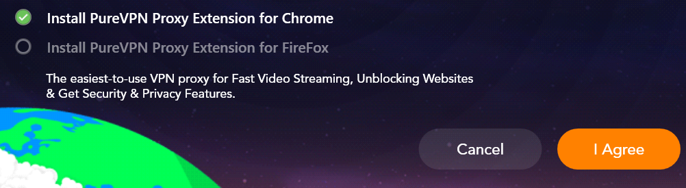 PureVPN a des extensions proxy pour Chrome