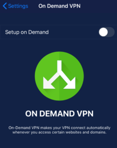 PureVPN activation de VPN à la demande
