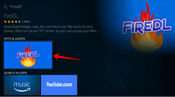 find fireDL on Amazon