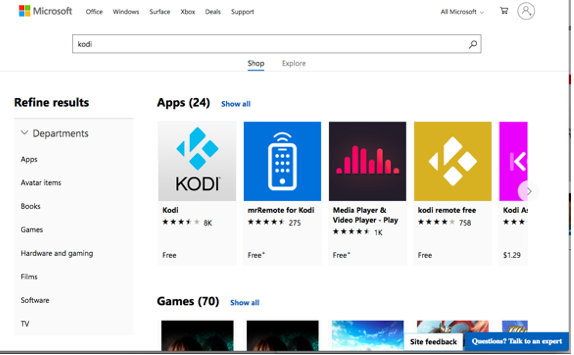 Windows store