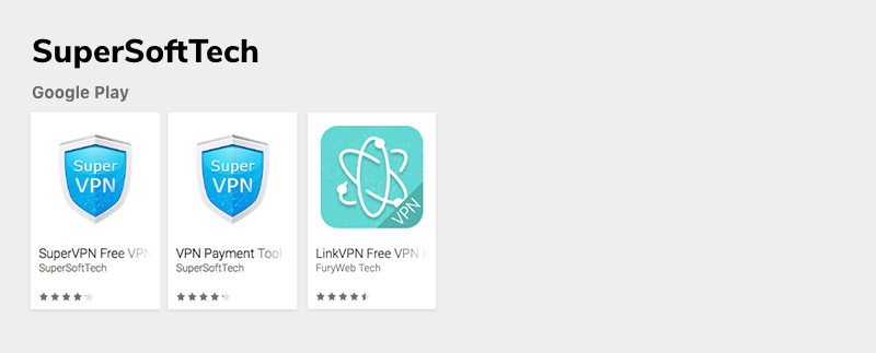Productos móviles de VPN de SuperSoftTech