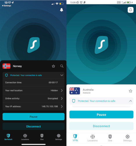 Surfshark mobiele apps