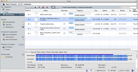 Vuze pour Mac 2